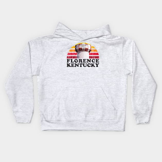 Florence Y'all Water Tower Sunrise Kids Hoodie by KentuckyYall